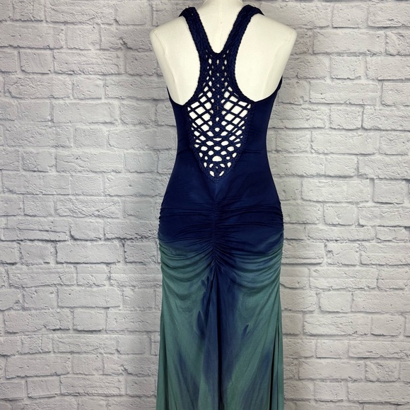 SKY MAXI DRESS AQUA OMBRE Size M - Picture 7 of 9